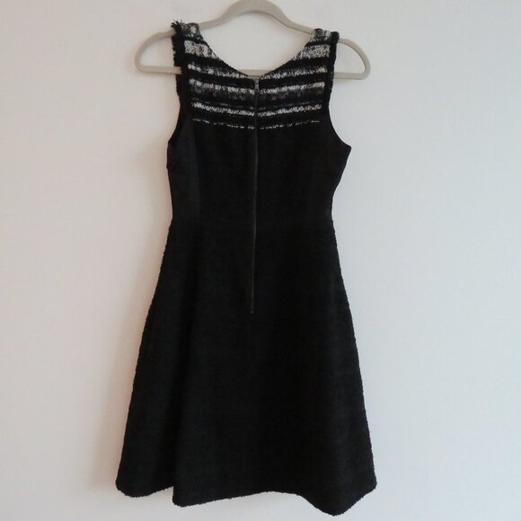 KOBI HALPERIN Black Textured Tweed Wool Blend Officecore Fit and Flare Dress - Picture 12 of 14